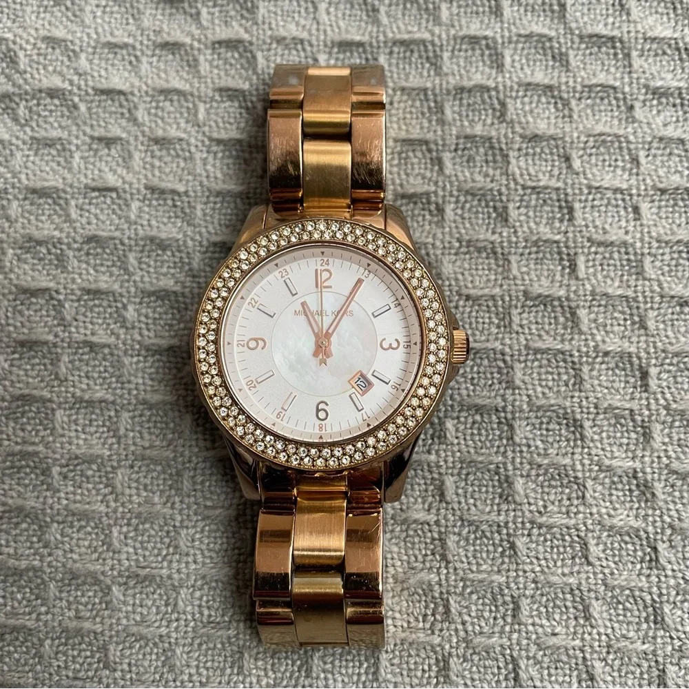 Michael‎ Kors Madison Watch Womens Rose Gold Tone Stainless Steel